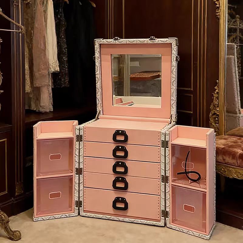 Luxury Italian Pink Jewelry Cabinet