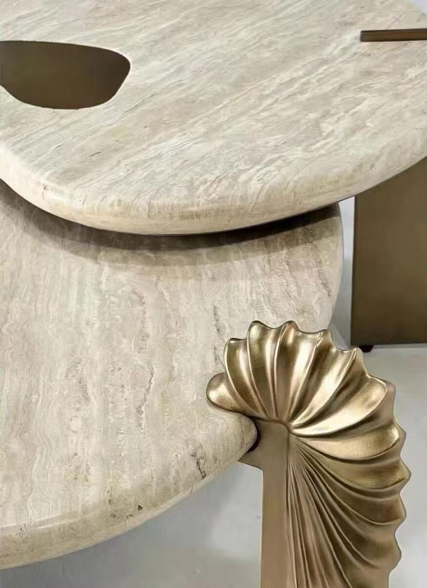 Luxury Vintage Marble Sculptural Coffee Table