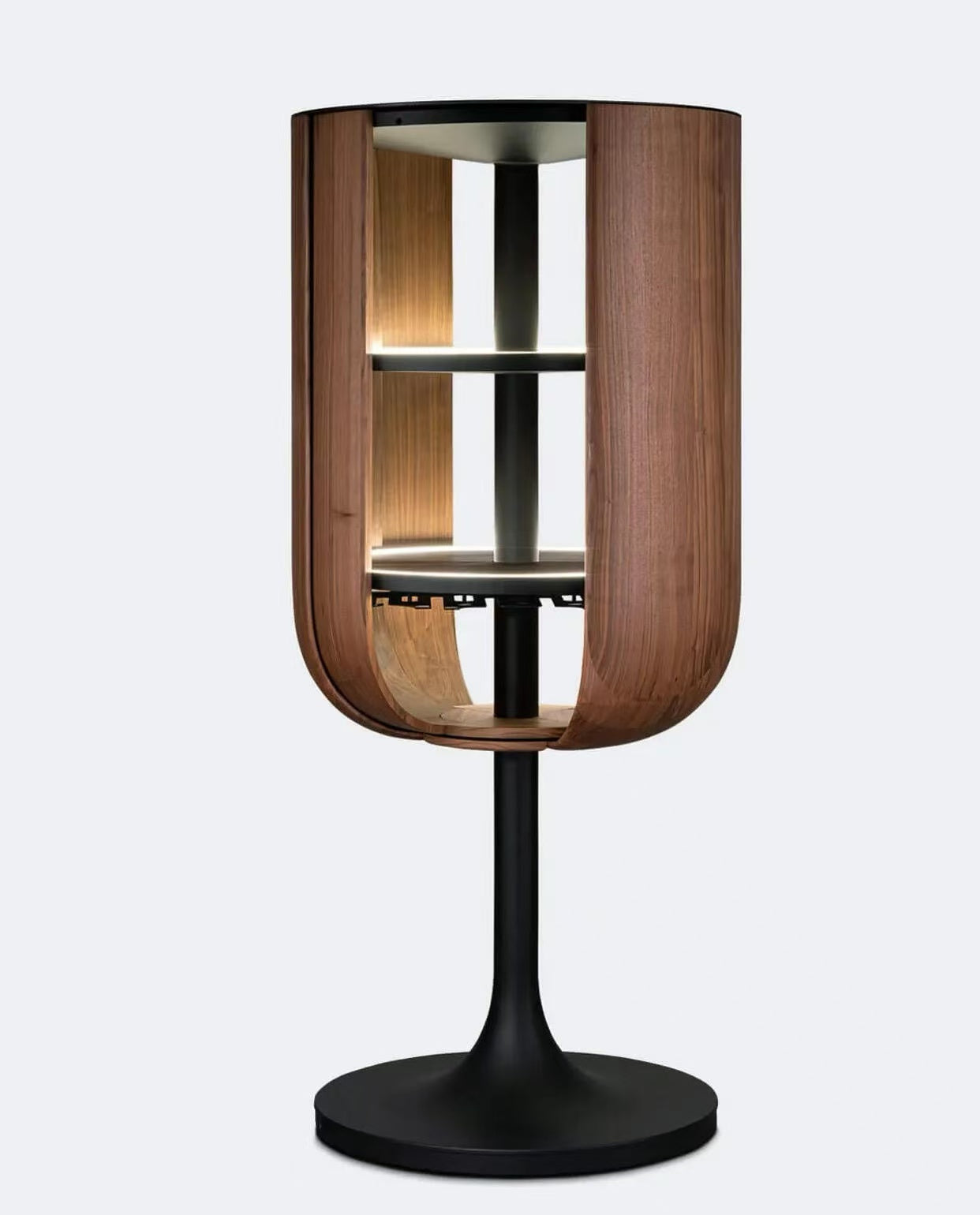 Luxury Italian Rotating Wine Cabinet with Solid Wood Design