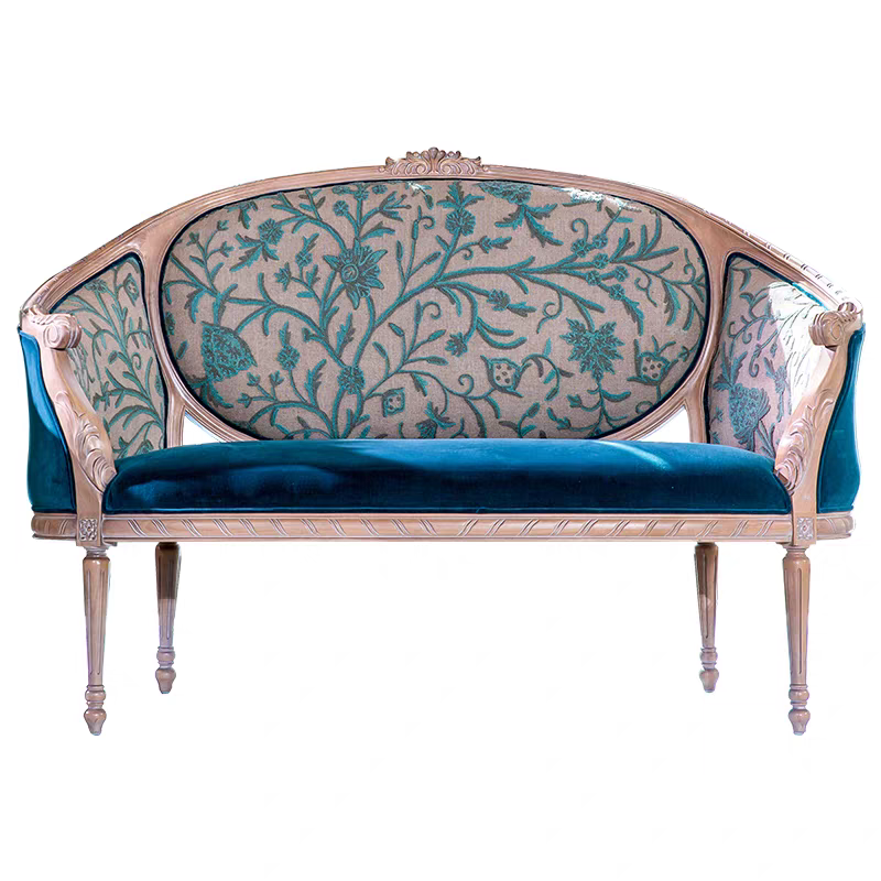 Luxury French-Chinese Wool Embroidered Sofa