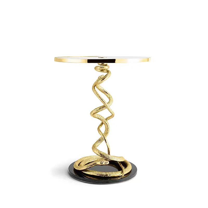 Luxury Italian Golden Snake Side Table
