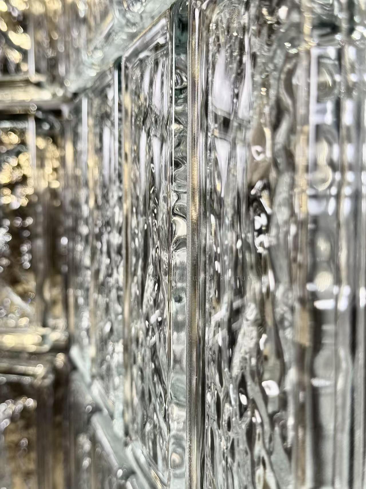 Luxury Glass Brick Sideboard Cabinet Design