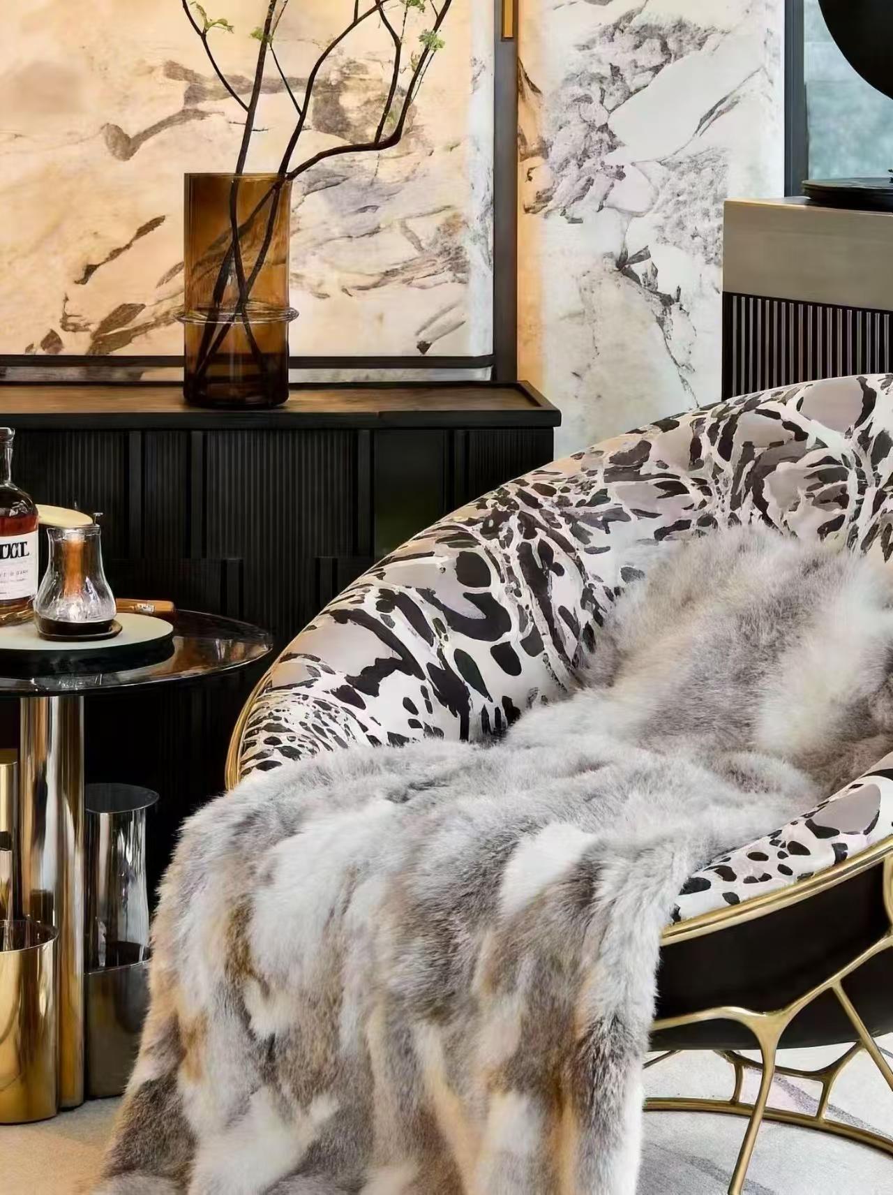 Luxury Italian Copper Lounge Chair
