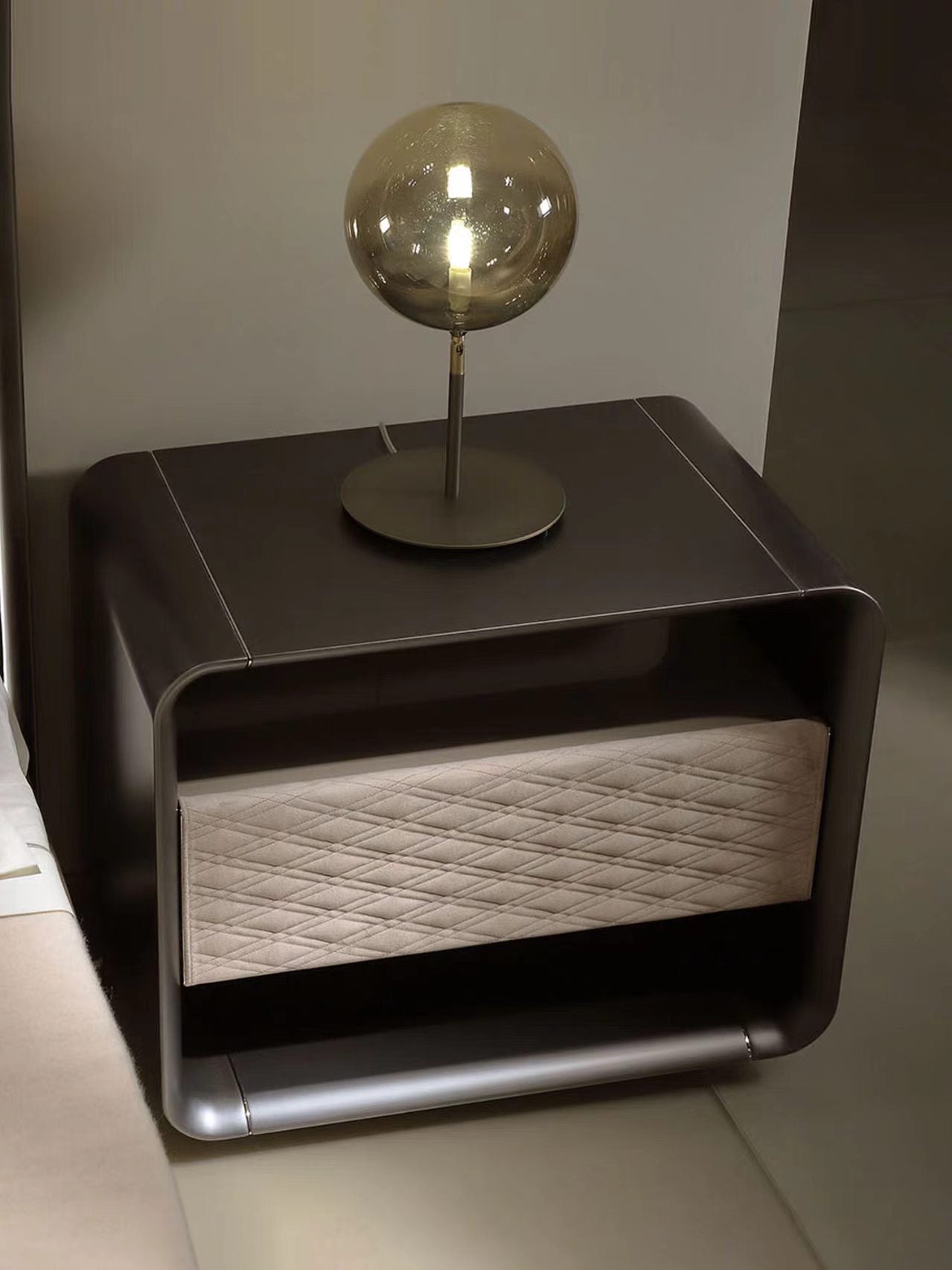 Luxury Italian Velvet Bedside Cabinet