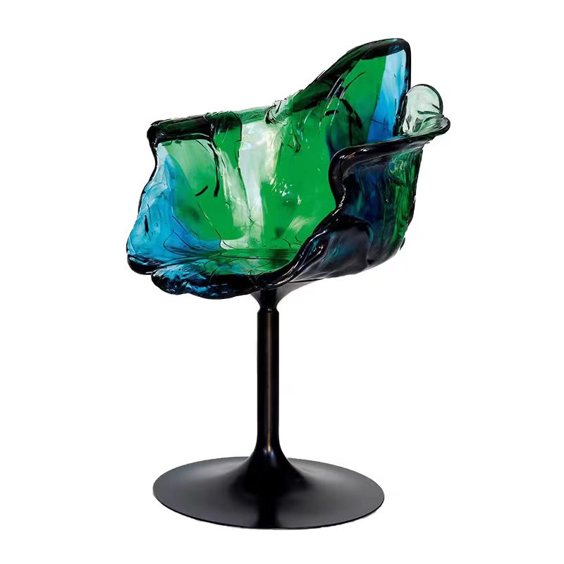 Luxury Italian Petal Resin Bar Chair