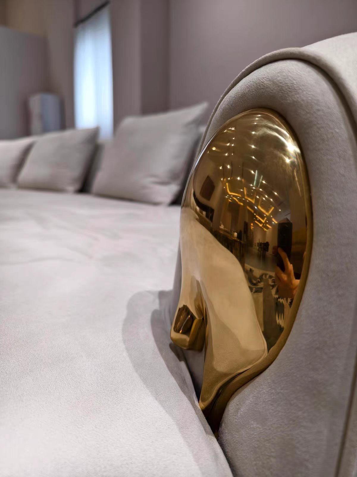 Luxury Italian Leather Curved Sofa