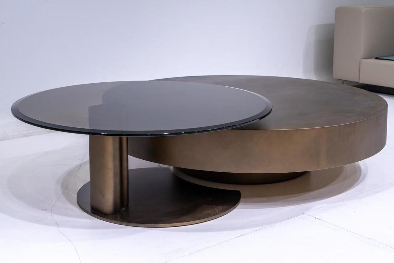 Italian Luxury Round Nesting Coffee Tables
