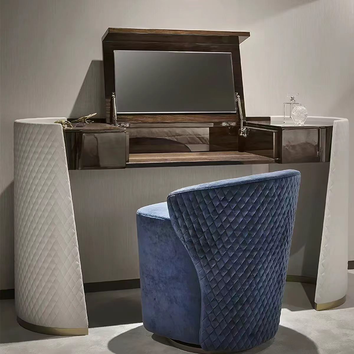 Luxury Italian Designer Birch Vanity Table