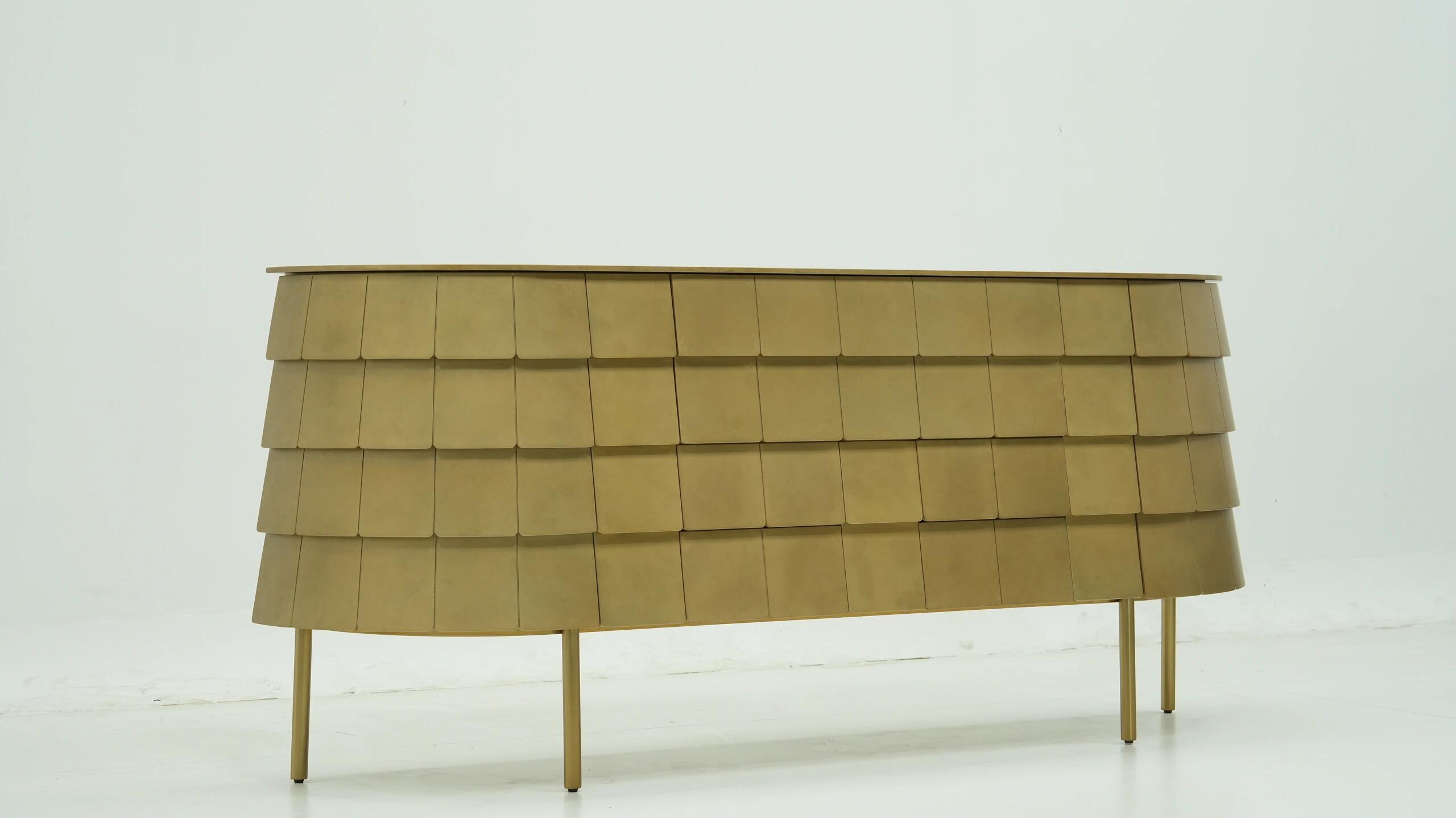 Luxury Italian Armor-Inspired Sideboard