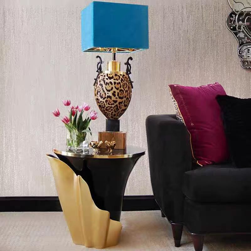 Luxury Italian Petal Stainless Steel Side Table