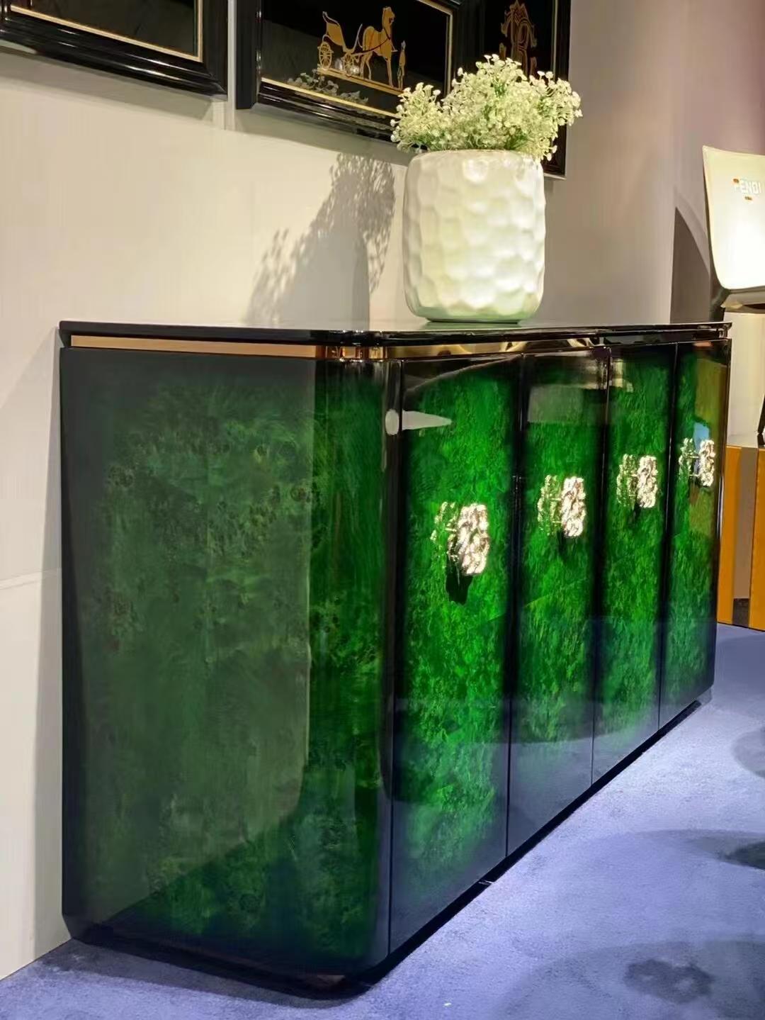Luxury Italian Emerald Green Sideboard