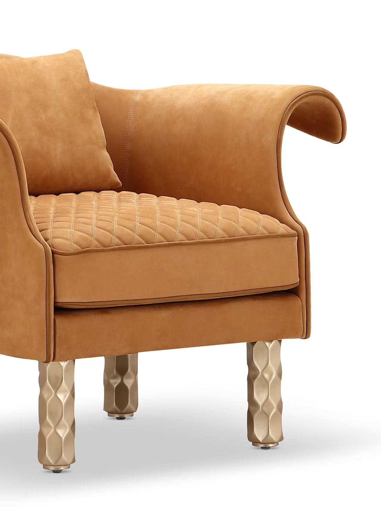 Luxury French Frosted Leather Lounge Chair