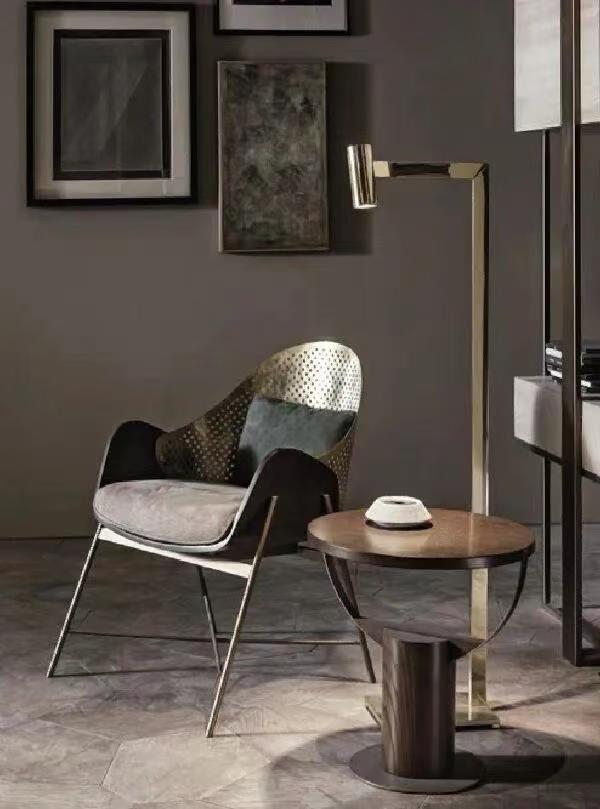 Luxury Italian Brushed Brass Dining Chair