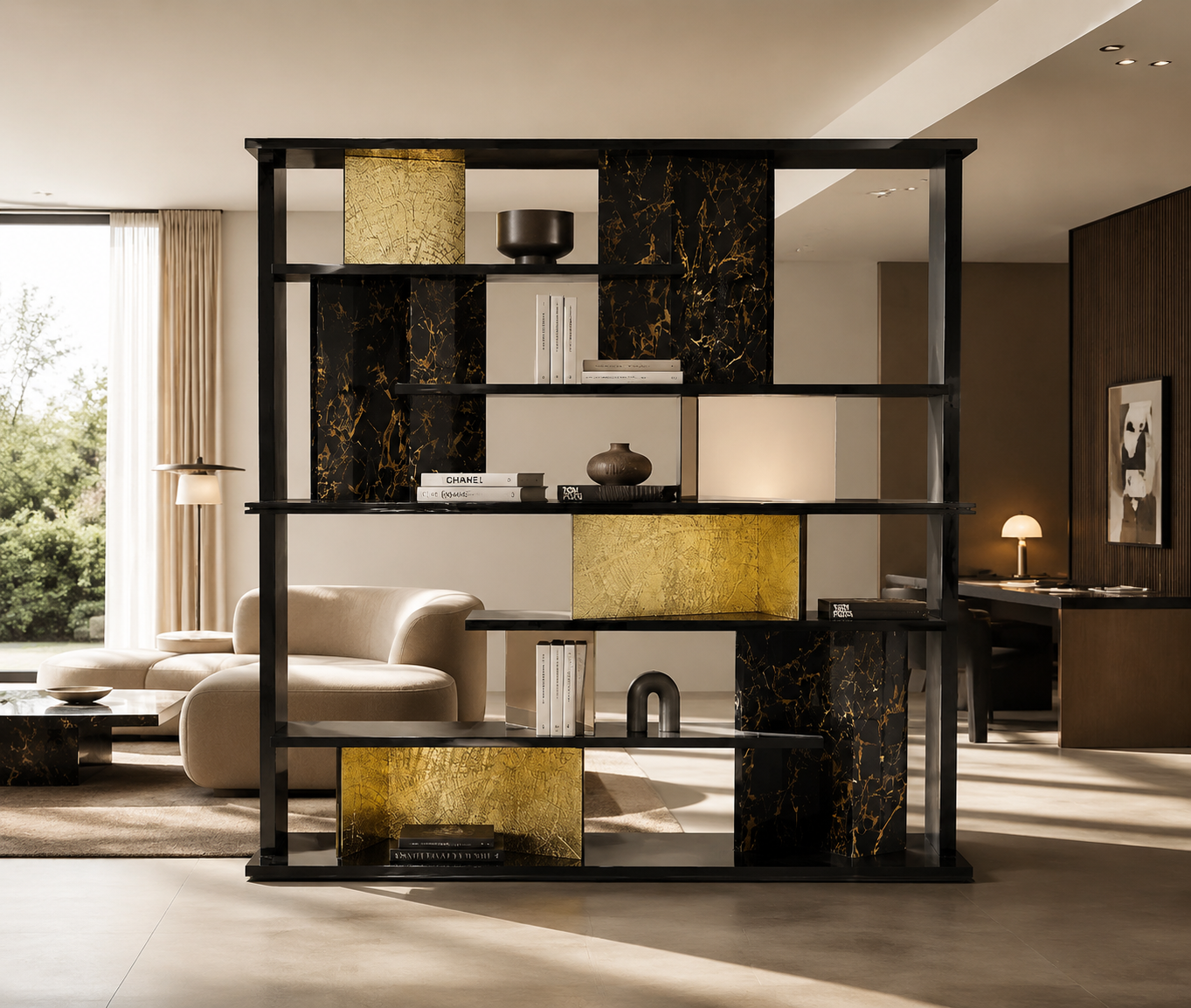 European Luxury Marble Display Shelf