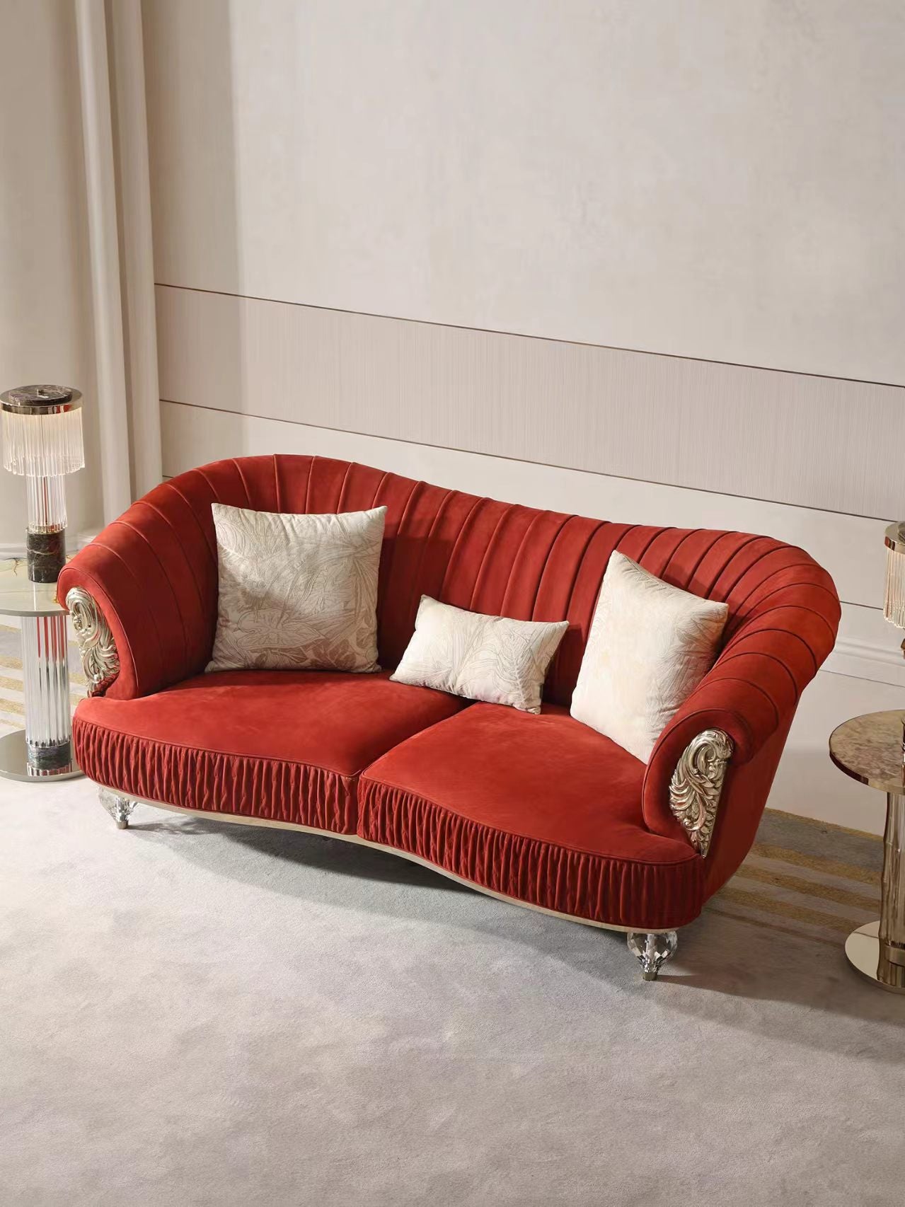 Luxury Italian Old Money Fabric Sofa