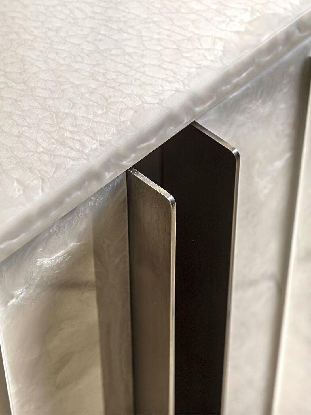 Luxury Italian Mother of Pearl Lacquer Sideboard Cabinet Design