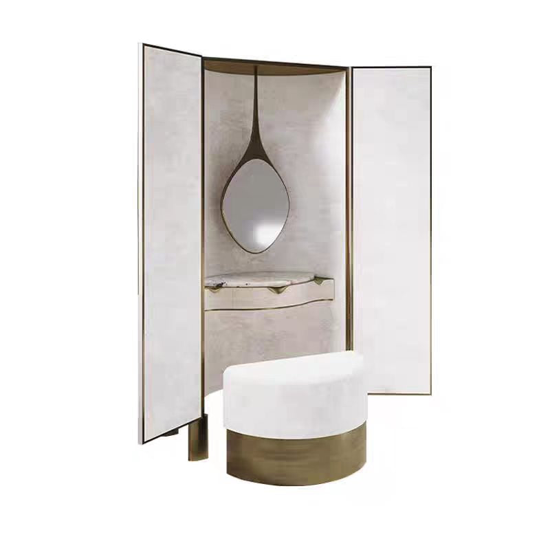 Luxury Crocodile Leather Vanity Cabinet Design