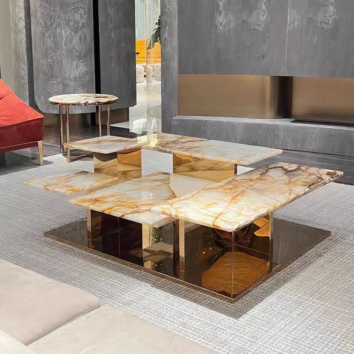 Luxury Italian Pandora Stone Coffee Table Design