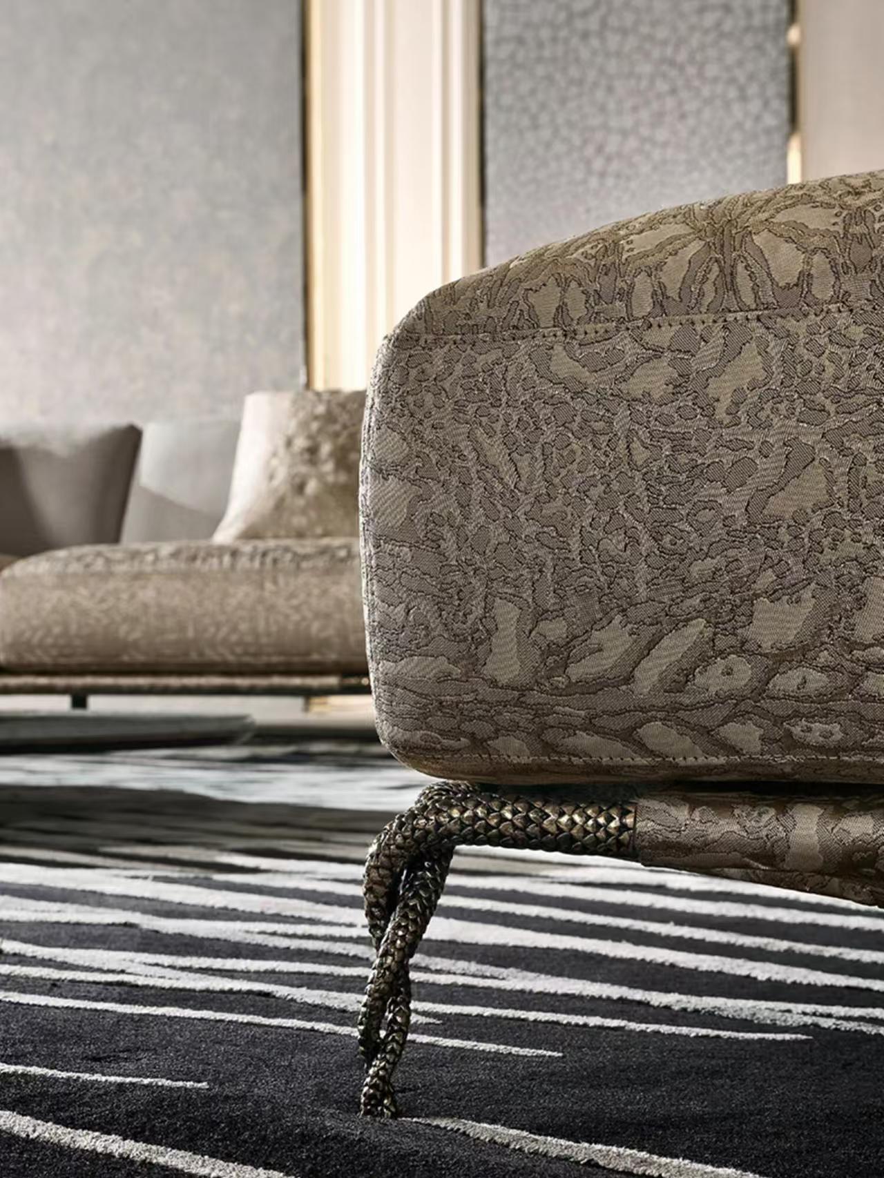 Luxury Modern Leopard Pattern Sectional Sofa
