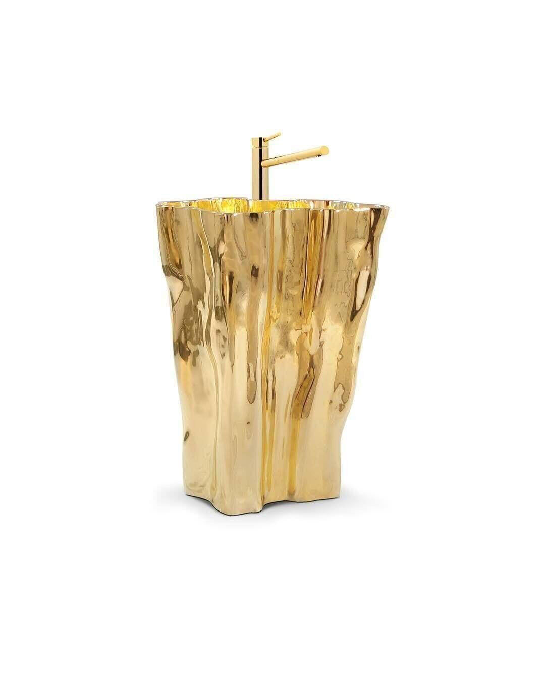 Luxury Italian Freestanding Stainless Steel Wash Basin