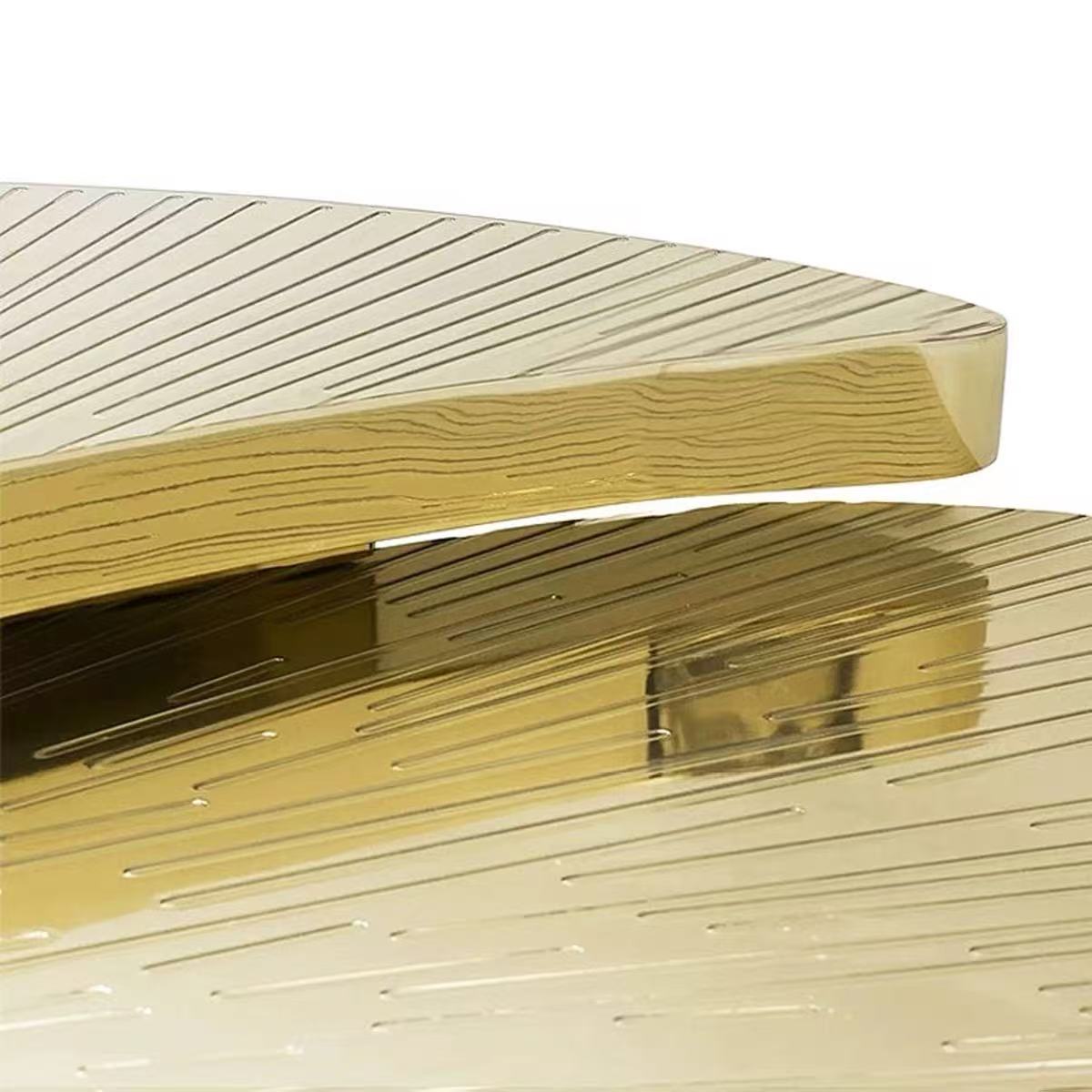 Luxury Stainless Steel Etched Coffee Table Design