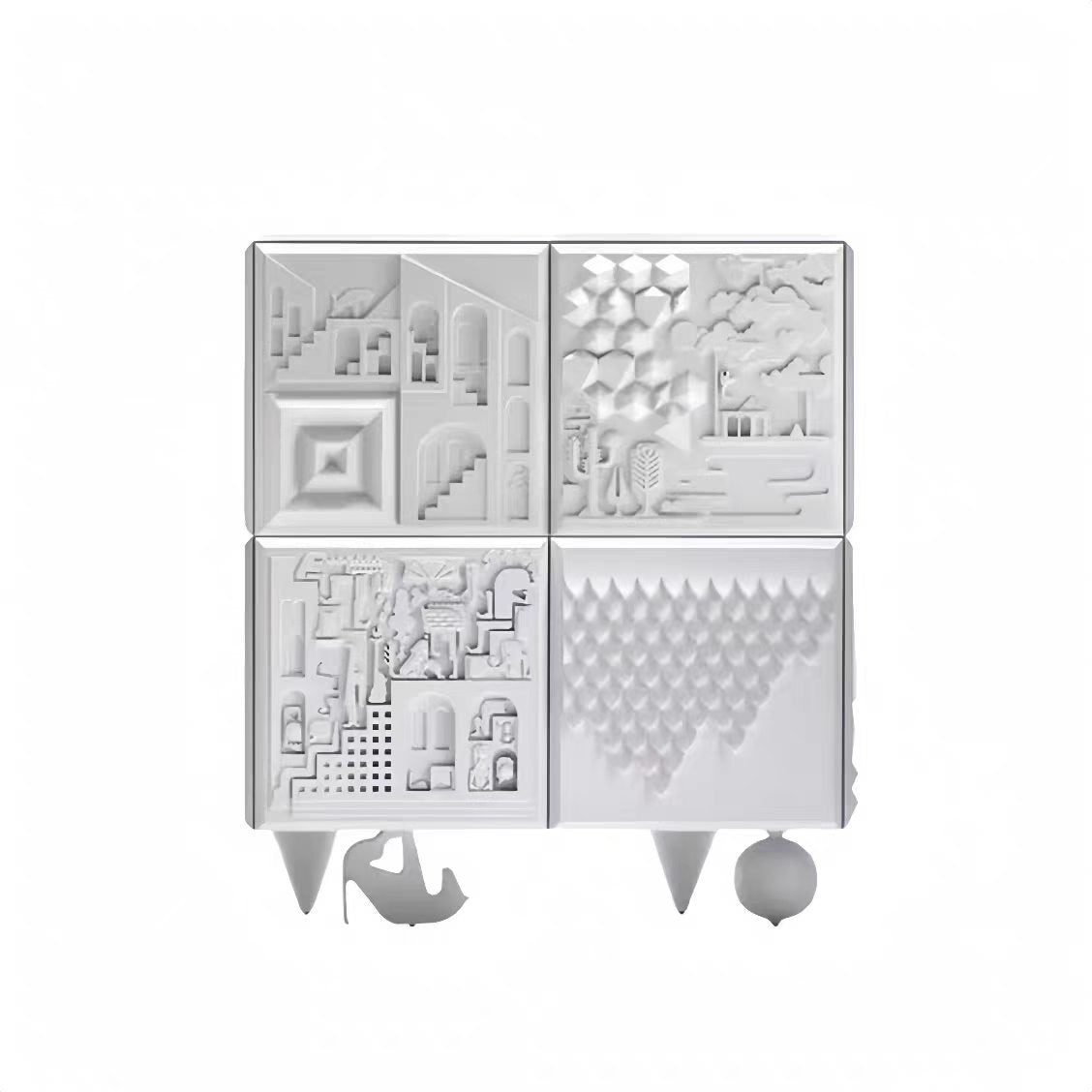 Luxury Artistic Relief Sideboard Cabinet Design