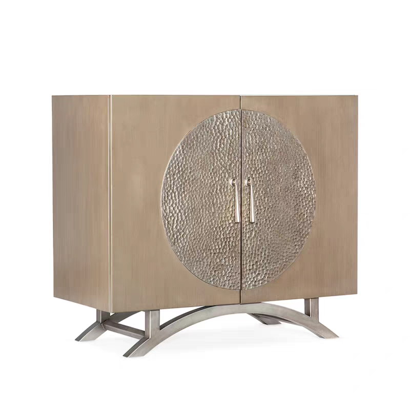Luxury Hammered Stainless Steel Sideboard Cabinet Design