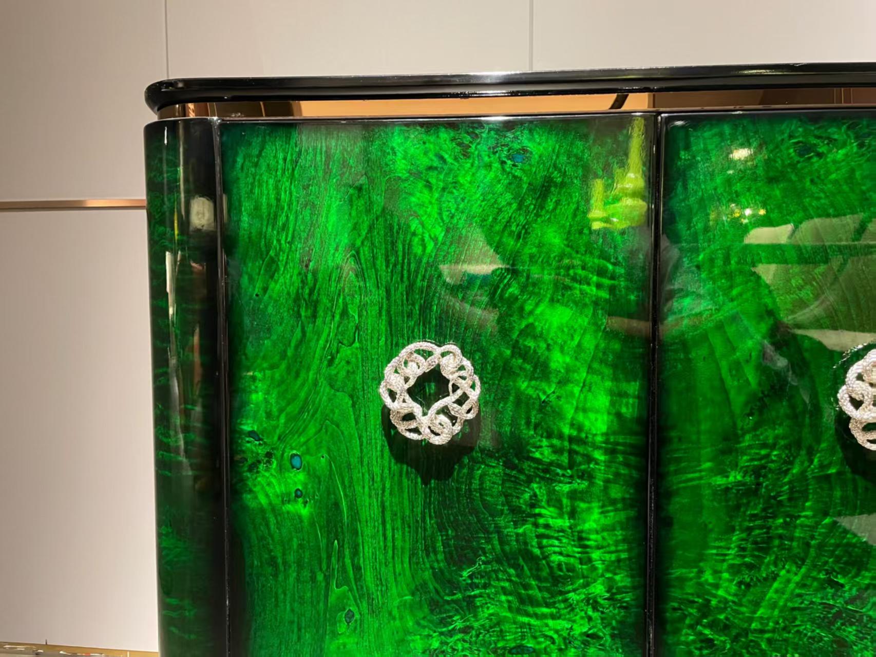 Luxury Italian Emerald Green Sideboard