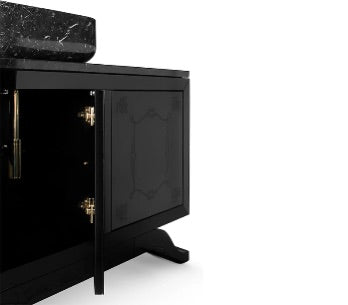 Luxury Italian Black Wash Basin Cabinet