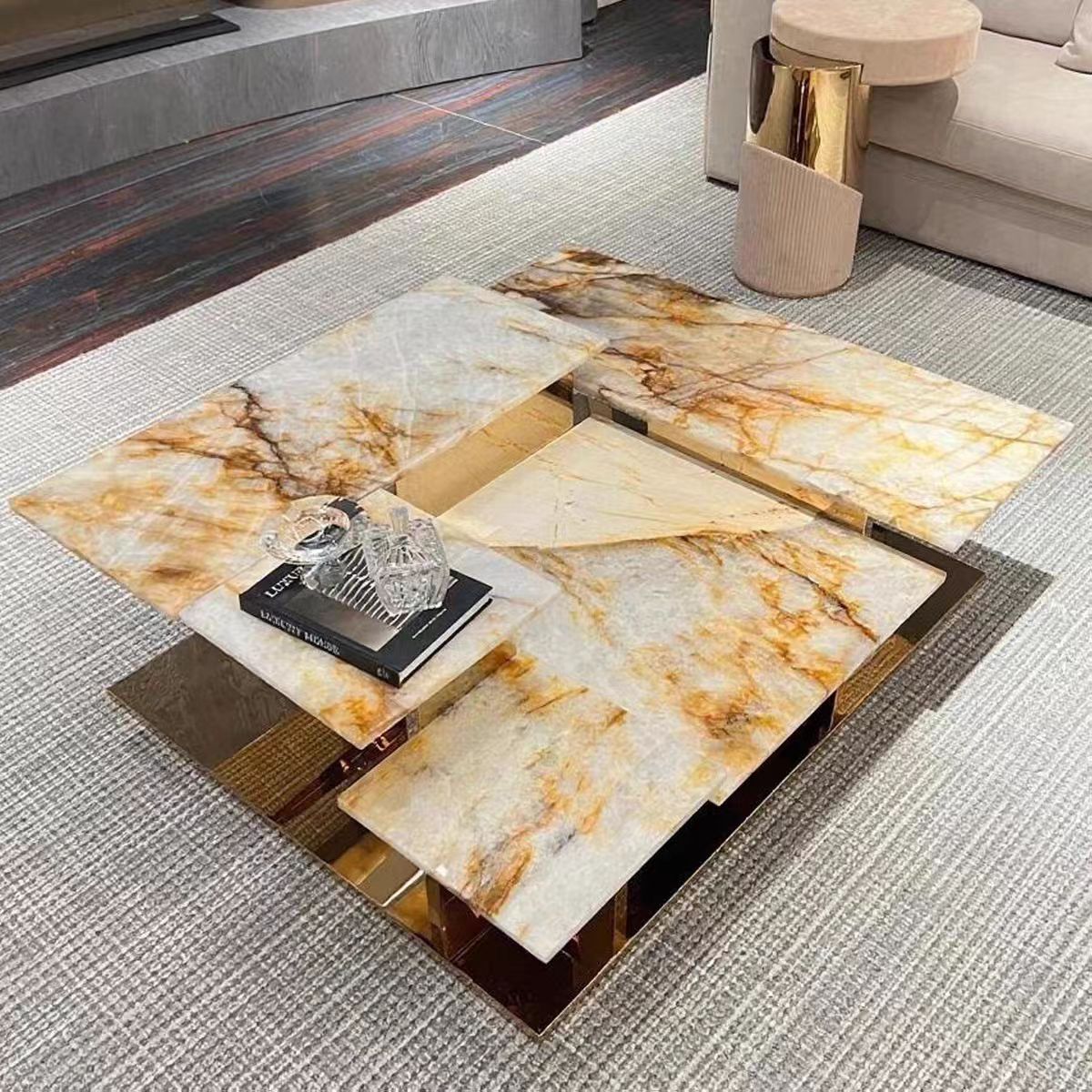 Luxury Italian Pandora Stone Coffee Table Design