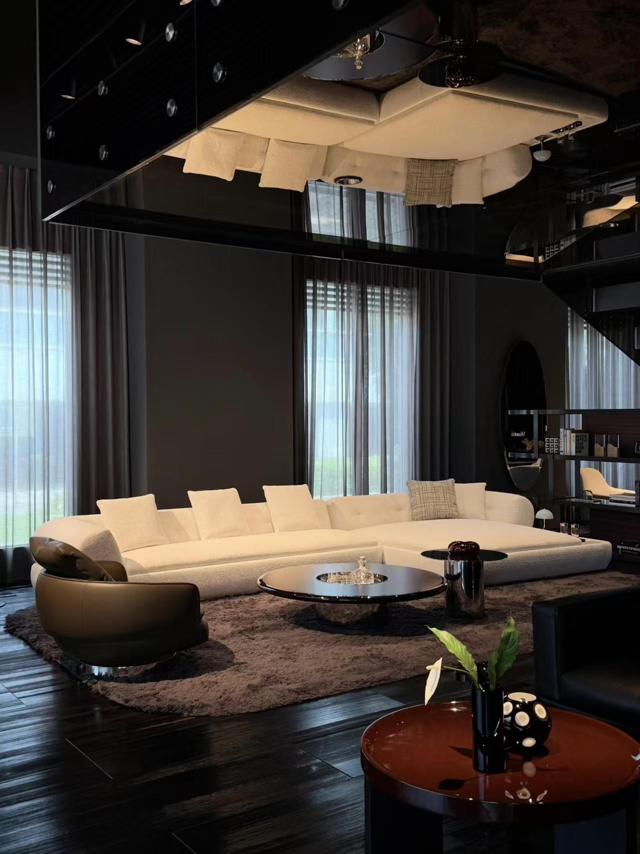 Luxury Italian Super Moon Chenille Sofa