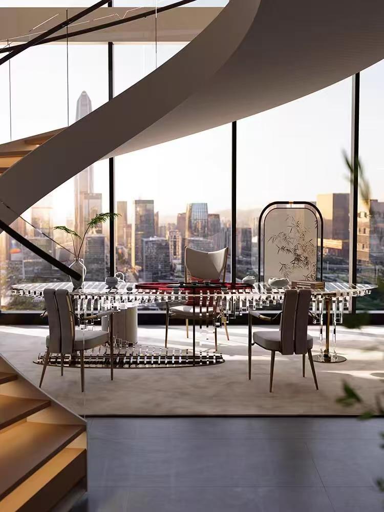 Luxury Italian Transparent Acrylic Floating Coffee Table Design