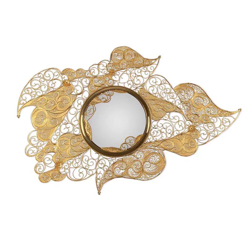 Portuguese Luxury Brass Wall Mirror