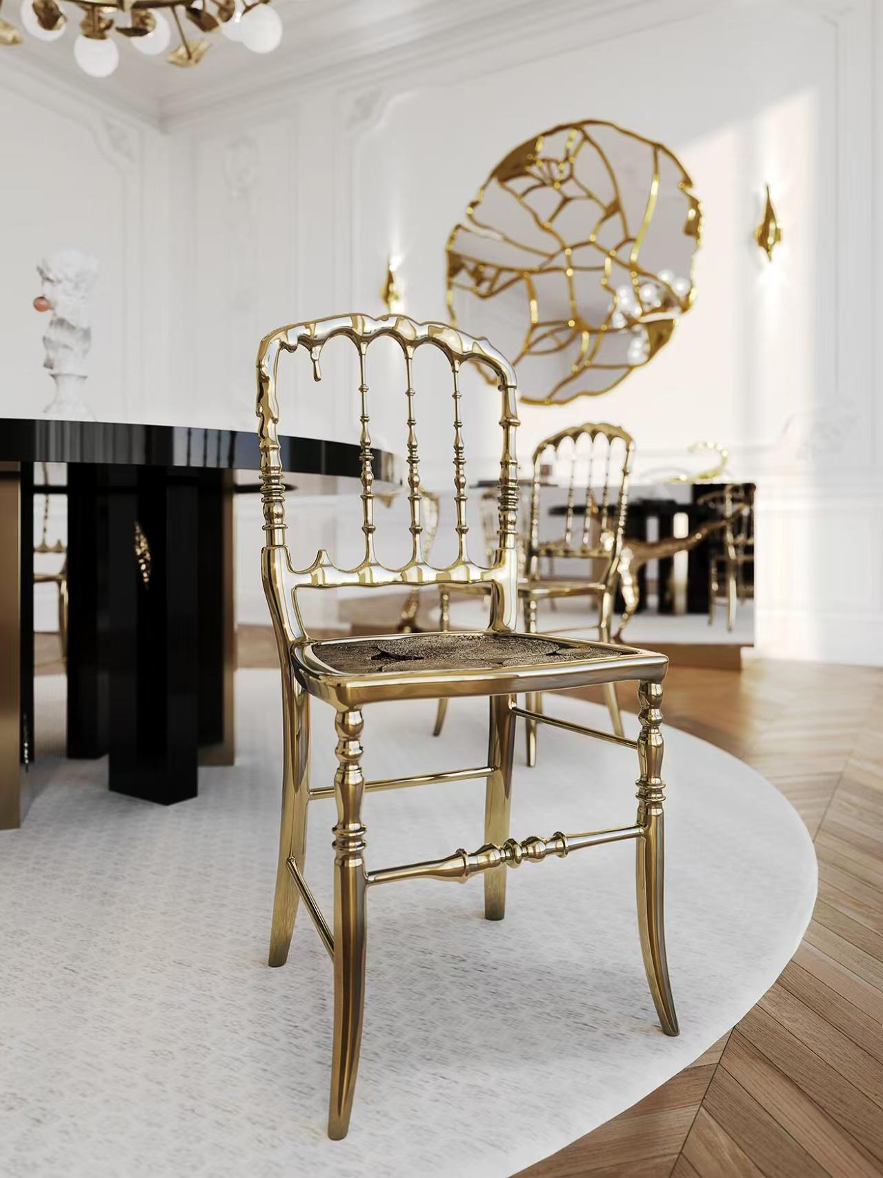 Luxury Portuguese Copper Dining Chair