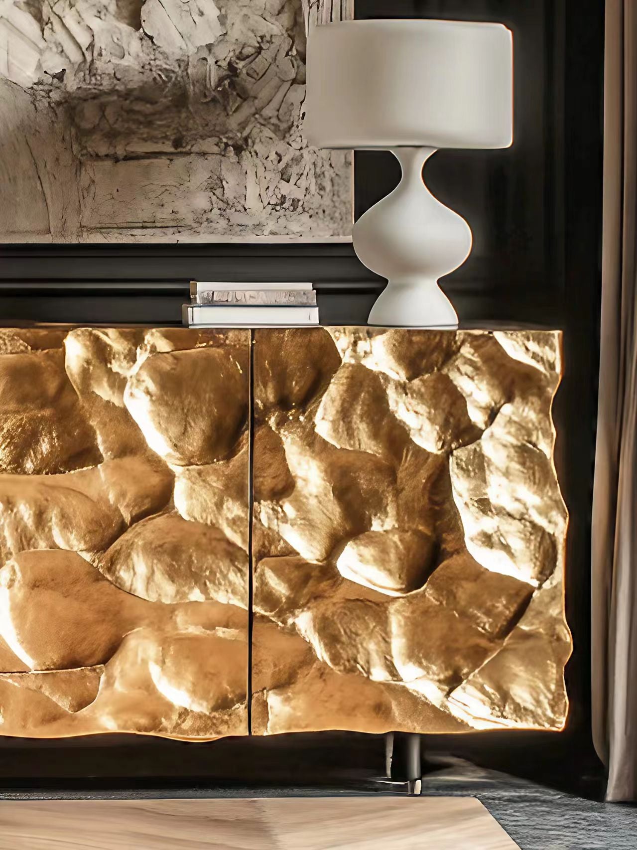 Luxury Italian Antique Bronze Sideboard