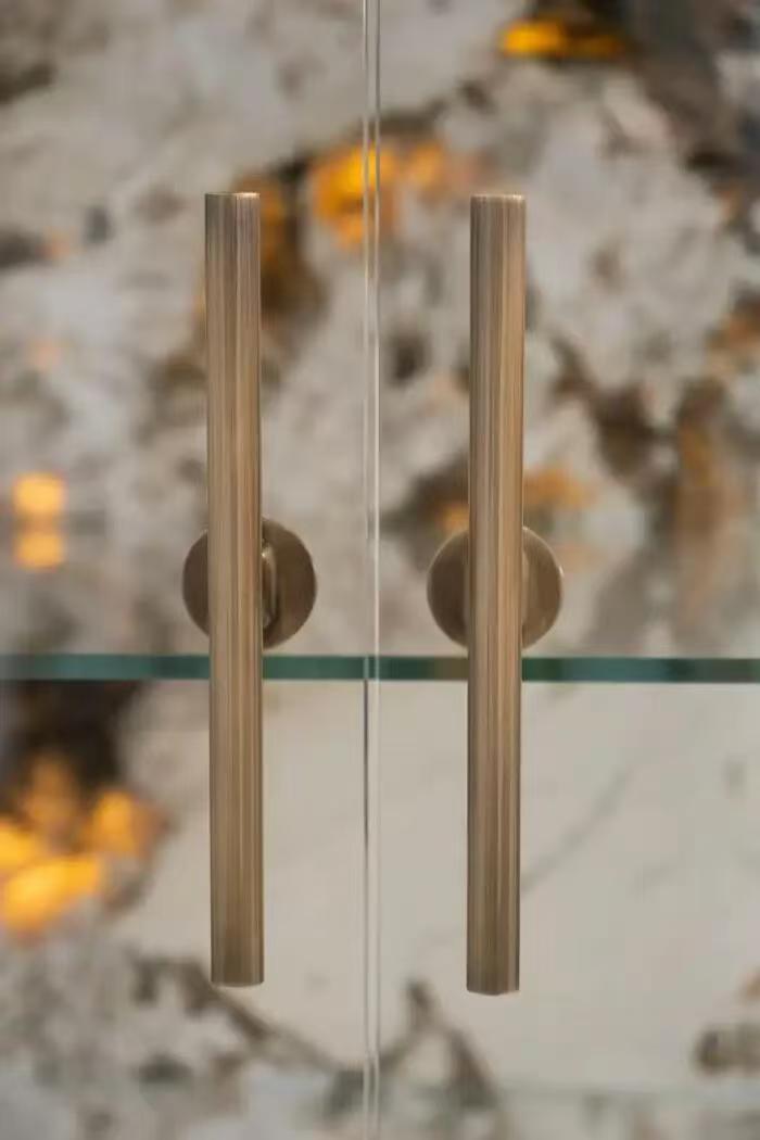 Luxury Stone Glass Wine Cabinet Design