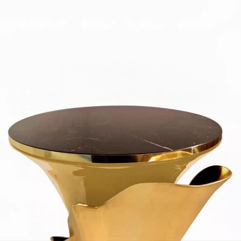 Luxury Italian Petal Stainless Steel Side Table