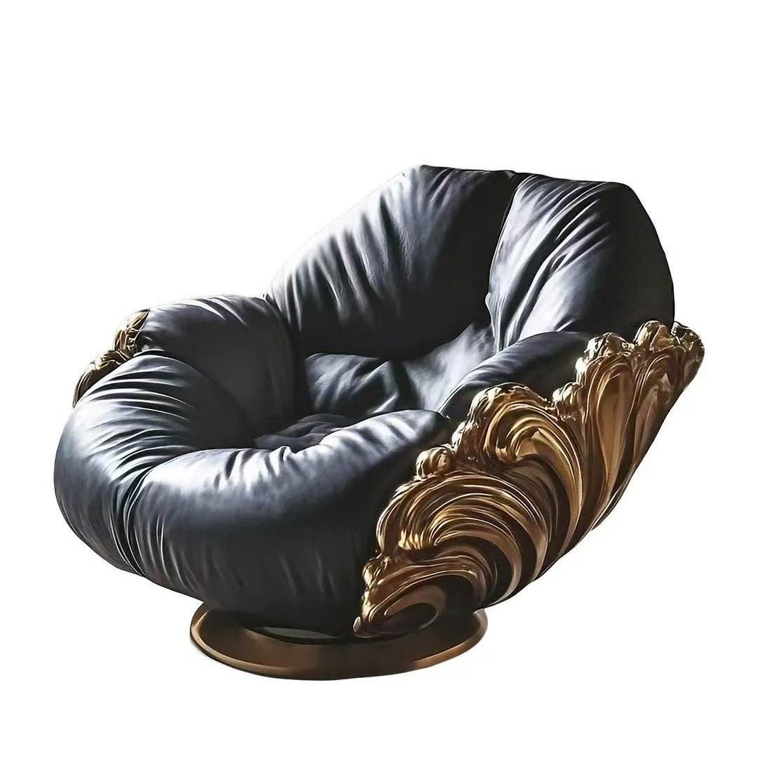 Luxury Italian Gilded Lounge Chair