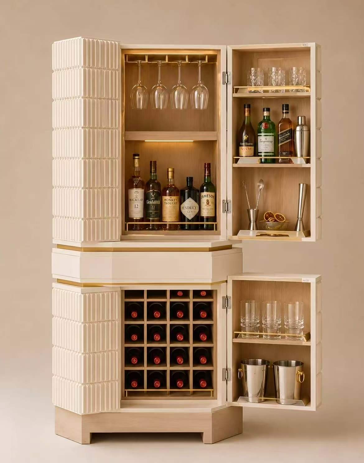 Luxury Italian Designer Wine Cabinet