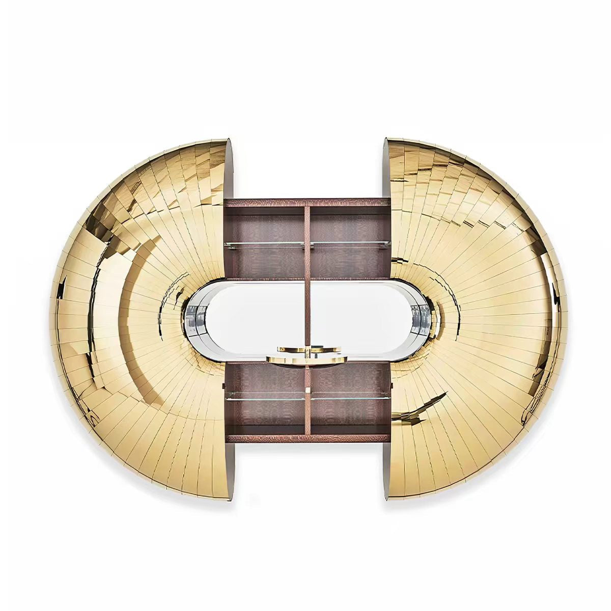 Luxury Italian Spiky Wall-Mounted Wine Cabinet