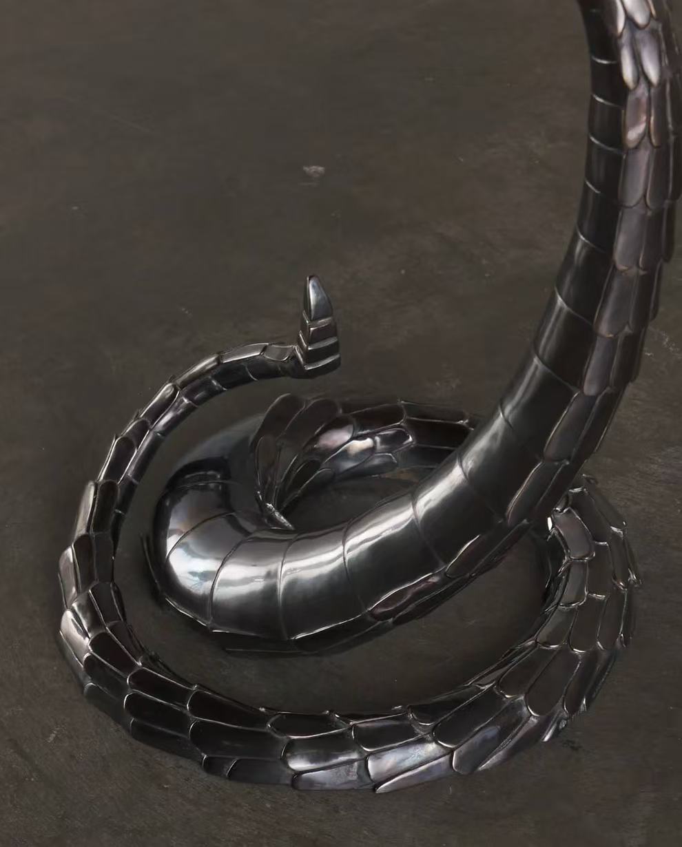 Limited Edition Copper Rattlesnake Side Table