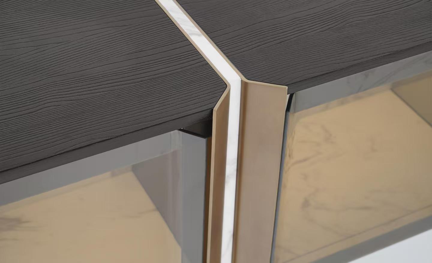 Luxury Italian Glass Sideboard Cabinet Design
