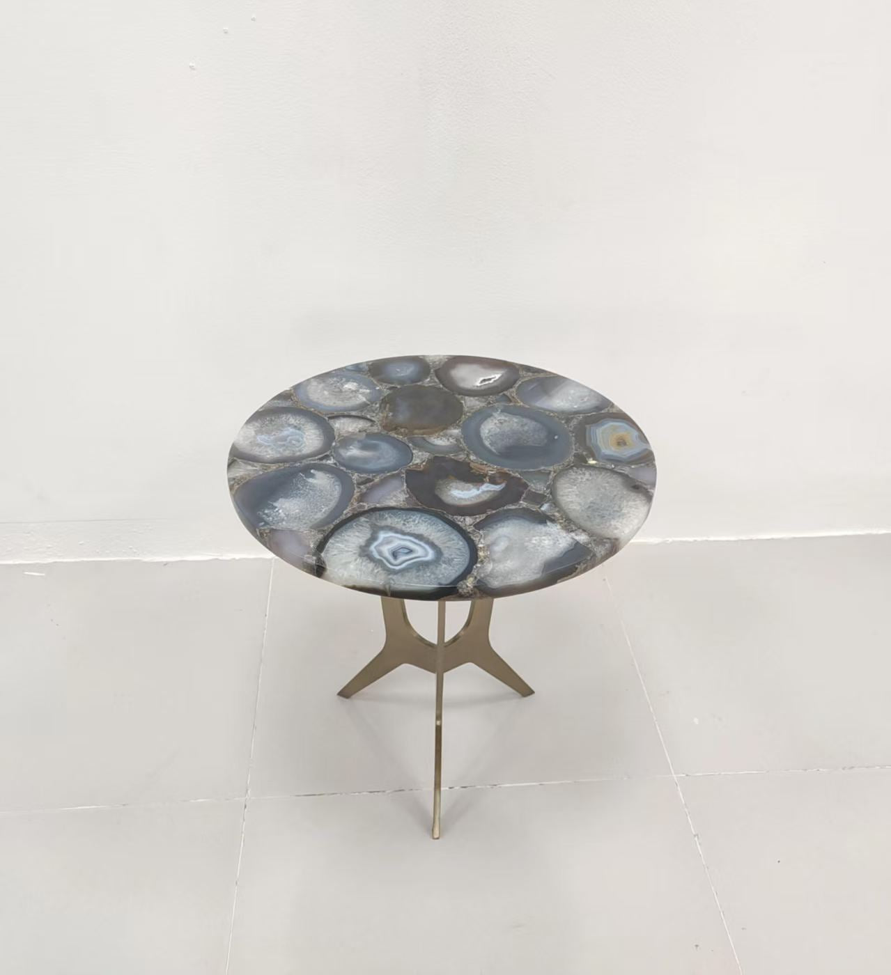 Luxury Italian Agate Stone Side Table