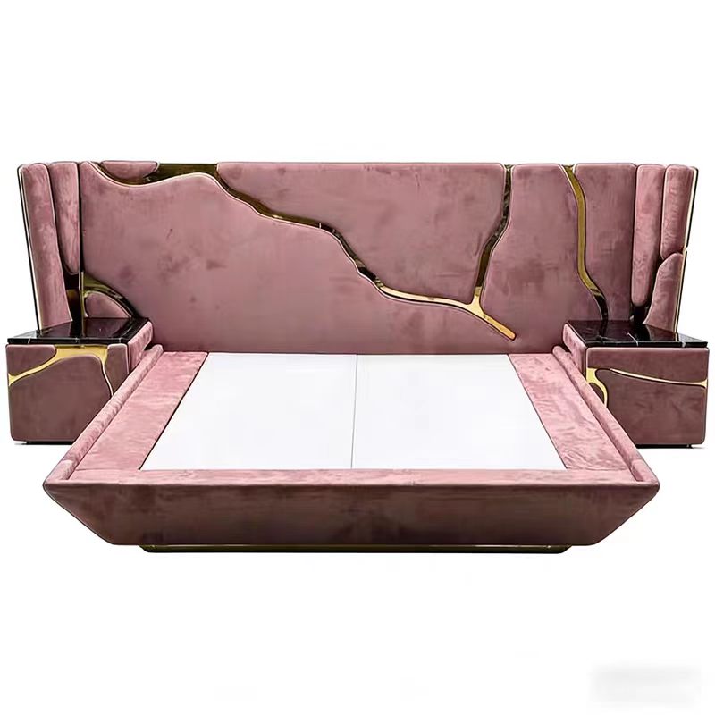 Luxury Italian Leather Wide-Panel Bed