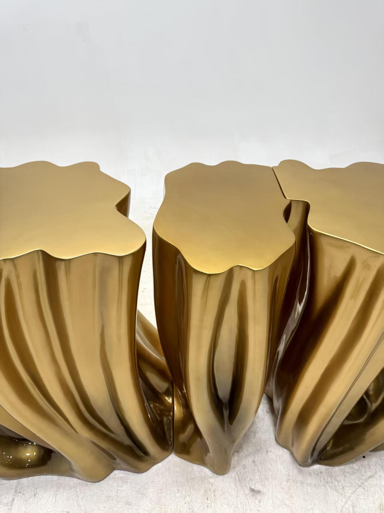 Modern Irregular Glass-Fiber Console Table