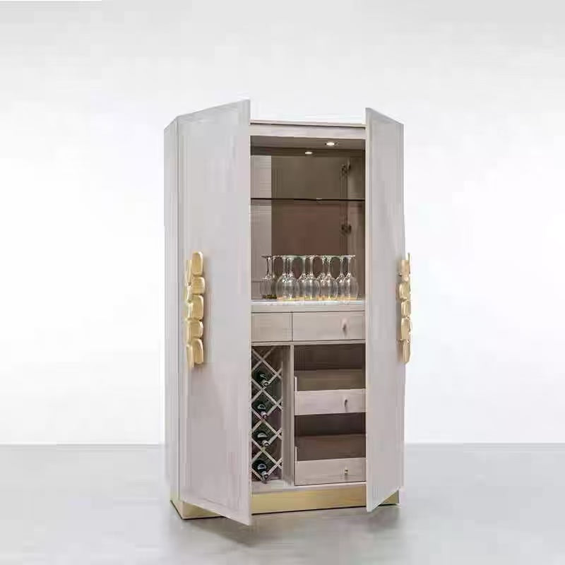 Luxury Solid Wood Wine Cabinet Design