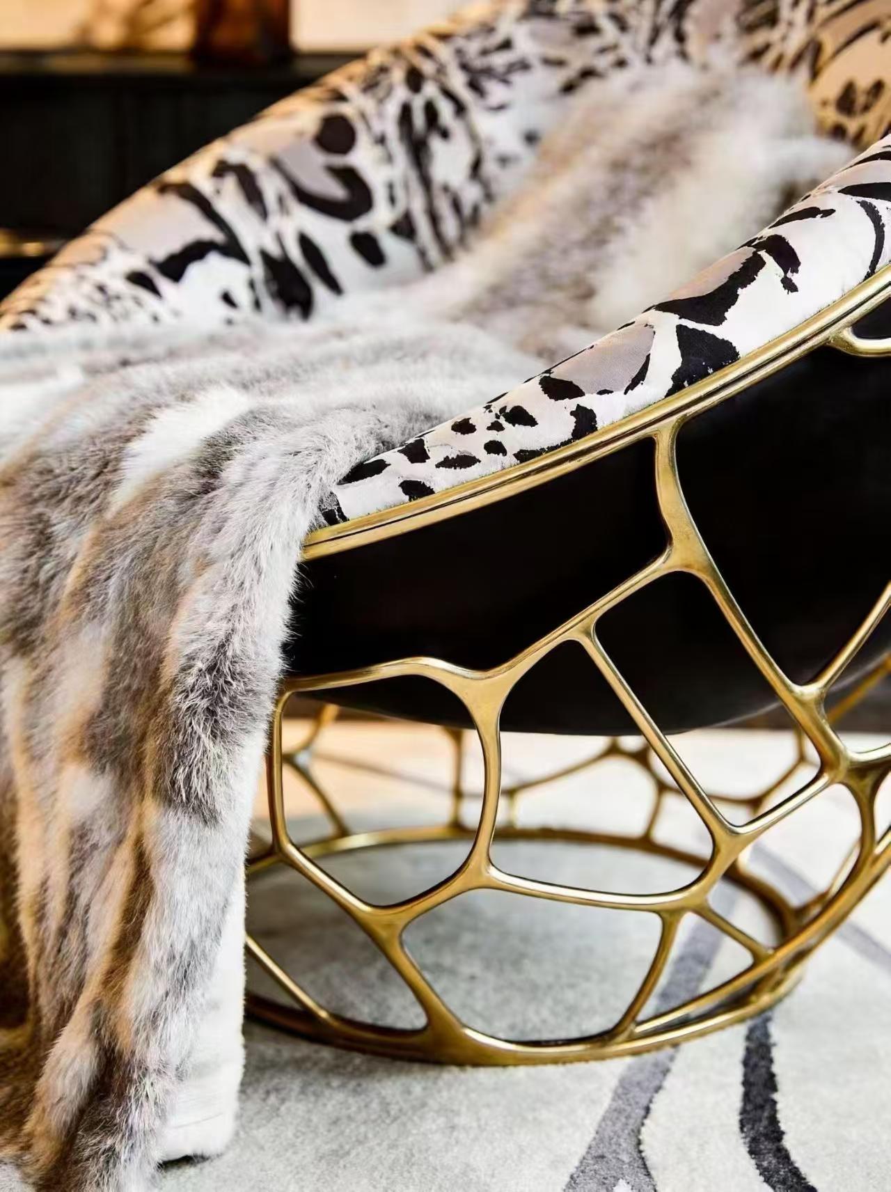 Luxury Italian Copper Lounge Chair