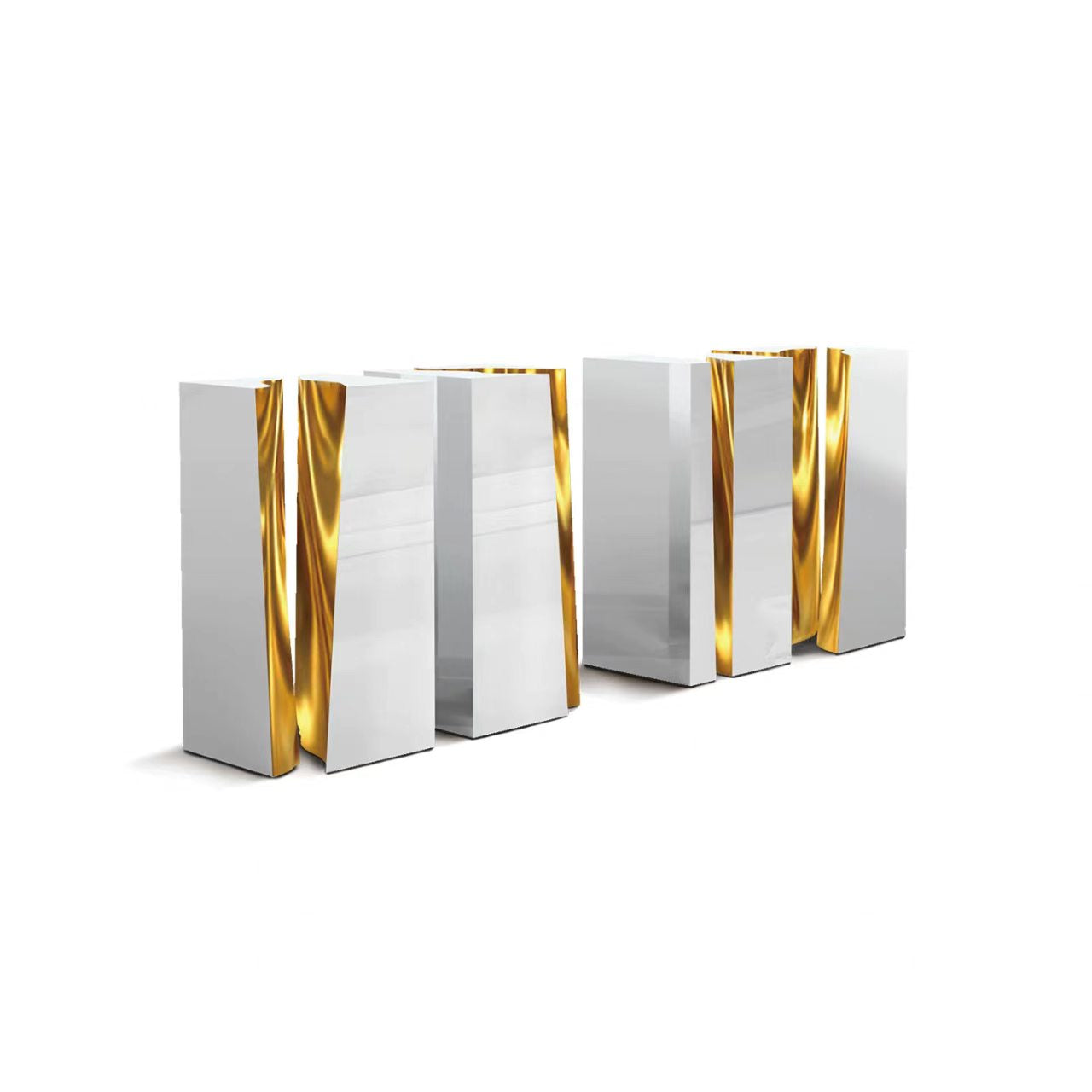 Luxury Italian Stainless Steel Console Table