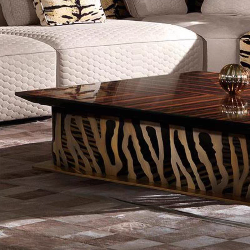Luxury Italian Stainless Steel Square Coffee Table