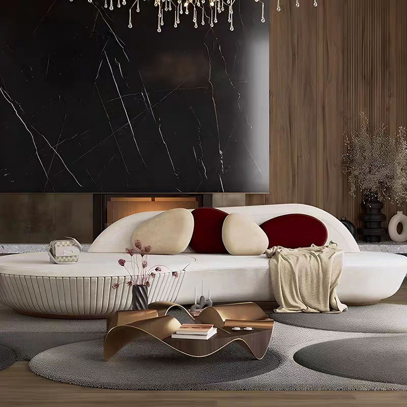 Ballet Inspired Solid Wood Metal Coffee Table